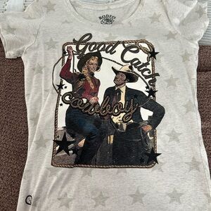 Women’s Cowboy Graphic T-Shirt - Gray